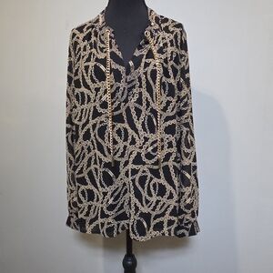 Michael Kors Black Top with Gold Chain
